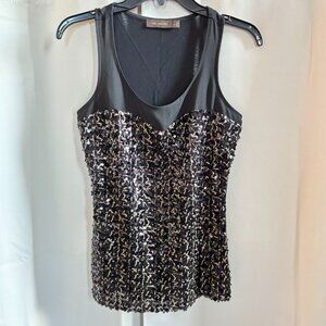 The Limited Y2K Top Small Black Sequins Tank Whimsigoth Fairy Grunge Boho 18878